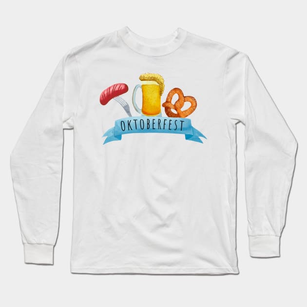 Oktoberfest Banner Long Sleeve T-Shirt by superdupertees